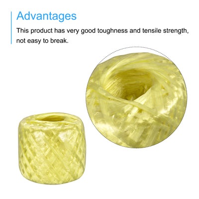 Harfington Polyester Nylon Plastic Rope Twine Bundled for Packing ,200m Yellow 1Pcs