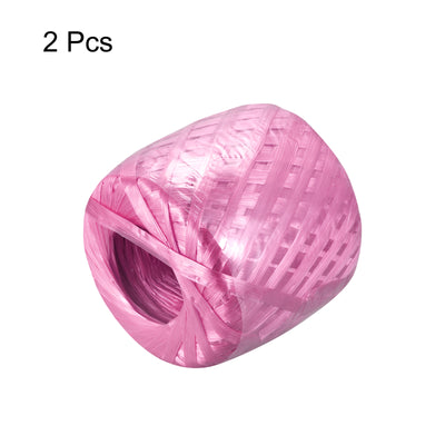 Harfington Polyester Nylon Plastic Rope Twine Household Bundled for Packing ,200m Pink 2Pcs