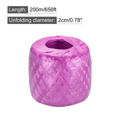 Harfington Polyester Nylon Plastic Rope Twine Bundled for Packing ,200m Purple 1Pcs