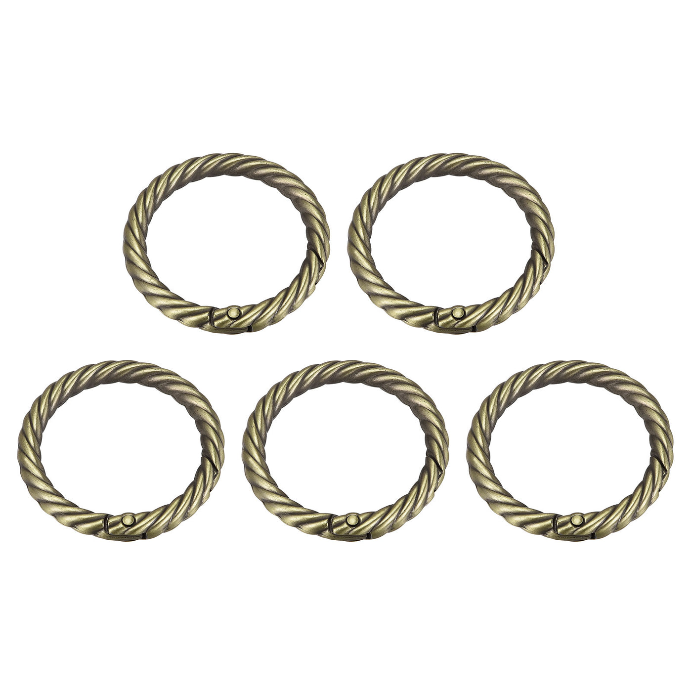 uxcell Uxcell Spring O Ring Buckles Clips, 5Pcs 42mm Spring Snap Clip Hook for DIY Bag, Bronze