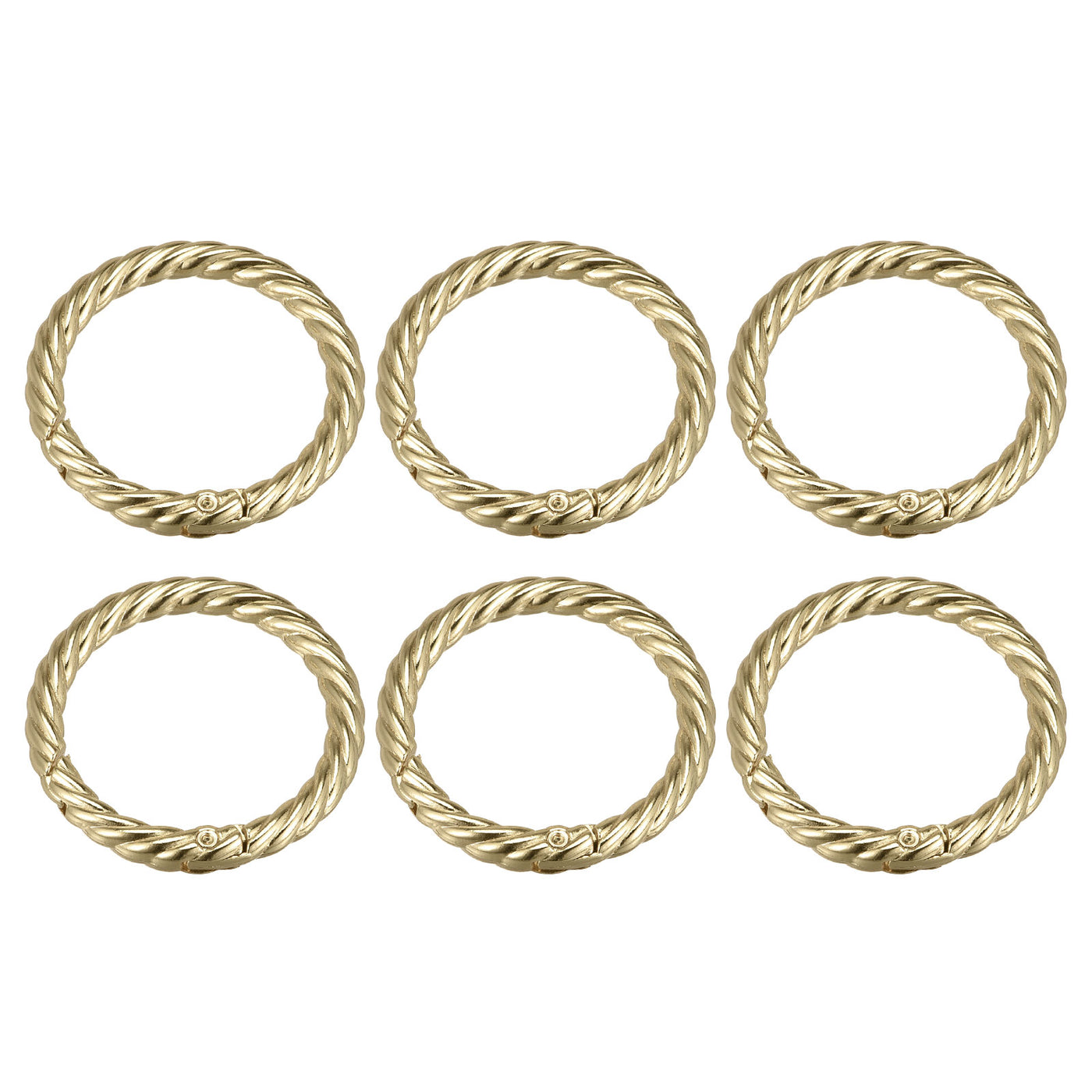 uxcell Uxcell Spring O Ring Buckles Clips, 6Pcs 42mm Spring Snap Clip Hook for DIY Bag, Gold