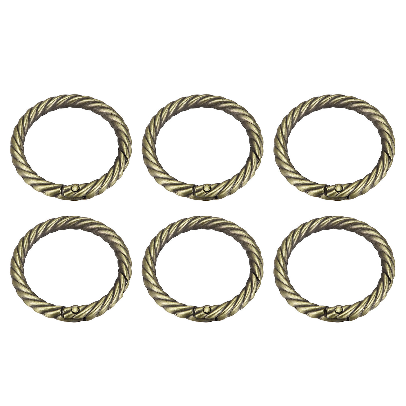 uxcell Uxcell Spring O Ring Buckles Clips, 6Pcs 42mm Spring Snap Clip Hook for DIY Bag, Bronze