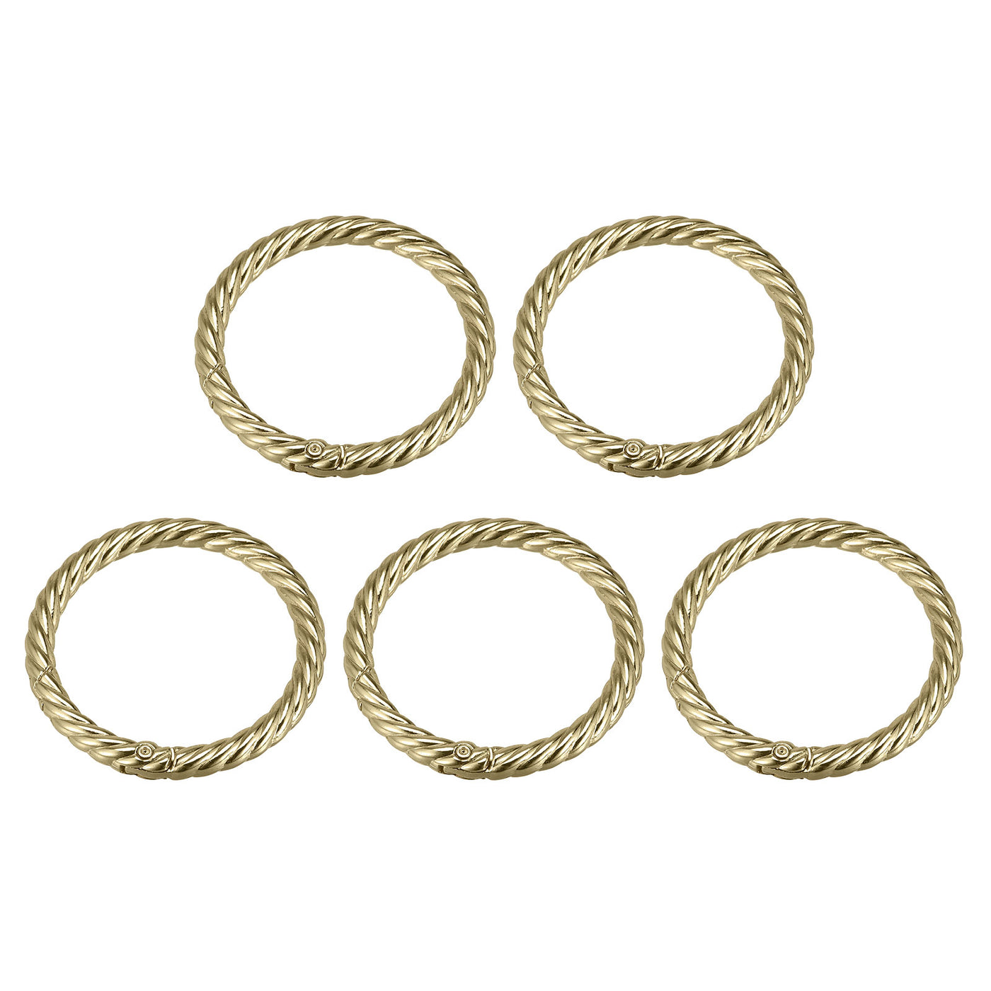 uxcell Uxcell Spring O Ring Buckles Clips, 5Pcs 47mm Spring Snap Clip Hook for DIY Bag, Gold