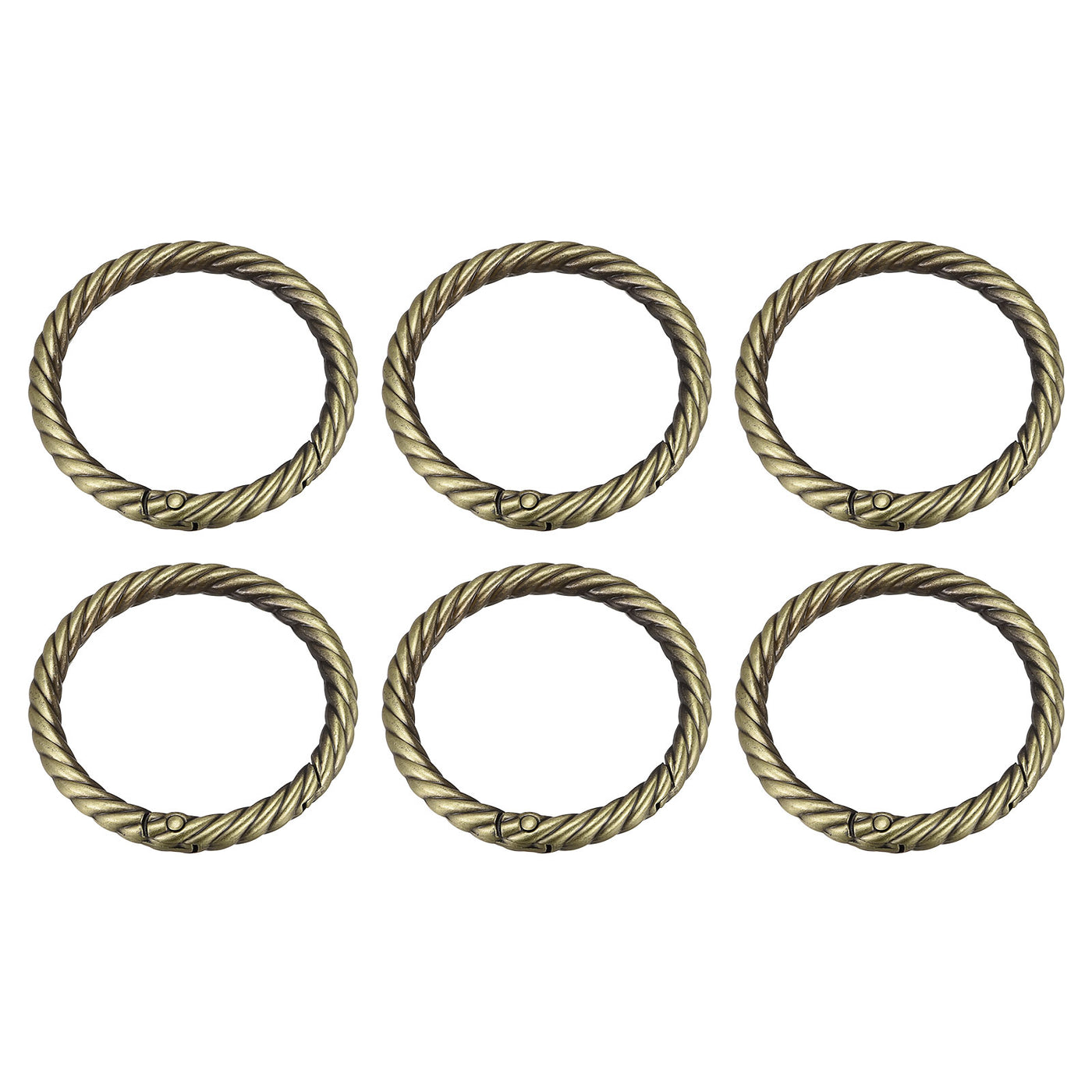 uxcell Uxcell Spring O Ring Buckles Clips, 6Pcs 47mm Spring Snap Clip Hook for DIY Bag, Bronze