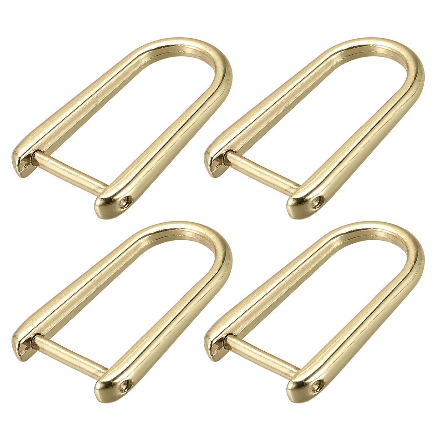 uxcell Uxcell D-Rings Screw in Shackle, 4Pcs 45mm Horseshoe U Shape D Ring for Bag DIY, Gold