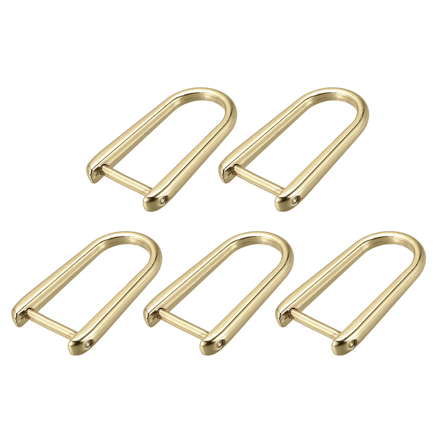 uxcell Uxcell D-Rings Screw in Shackle, 5Pcs 45mm Horseshoe U Shape D Ring for Bag DIY, Gold