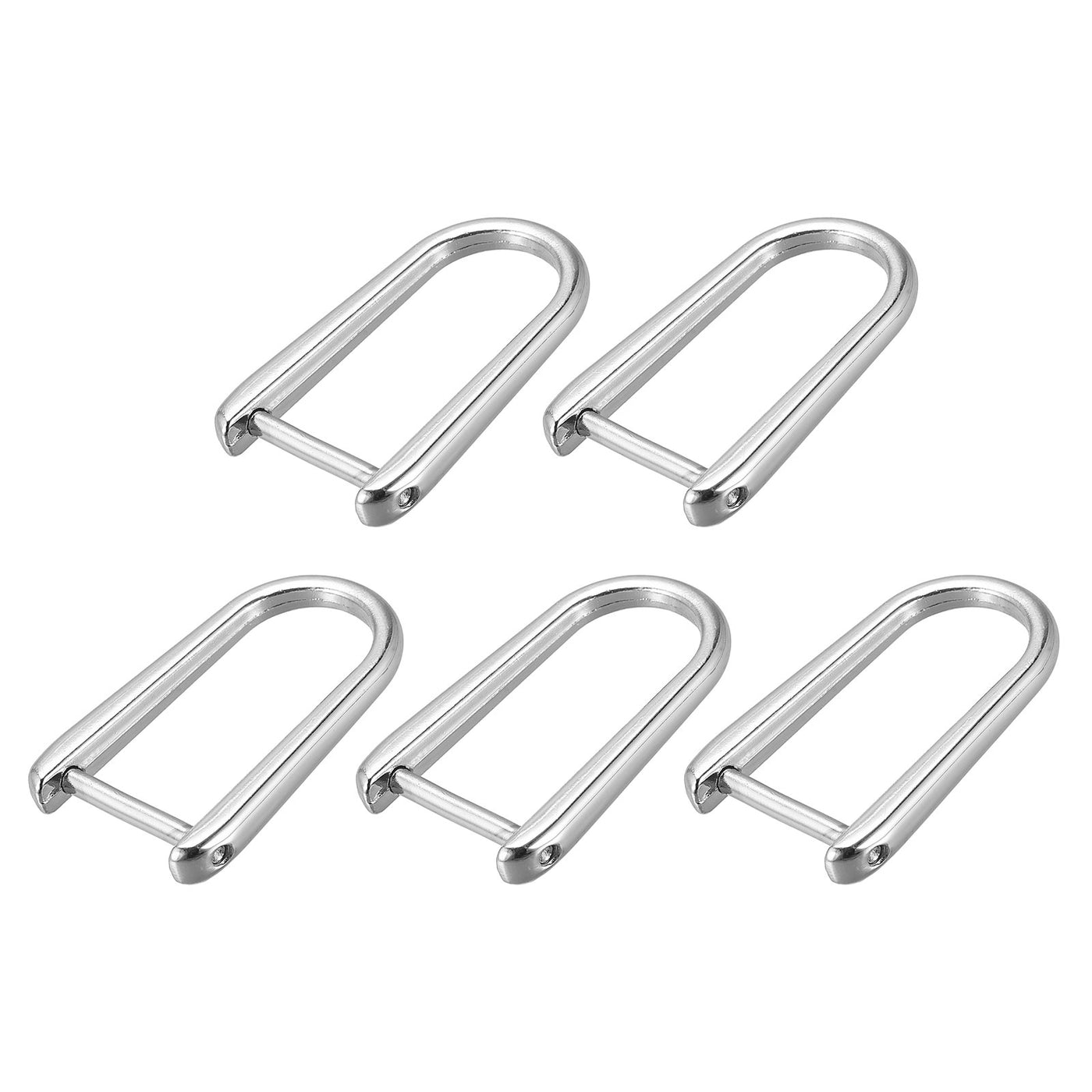 uxcell Uxcell D-Rings Screw in Shackle, 5Pcs 45mm Horseshoe U Shape D Ring for Bag DIY, Silver