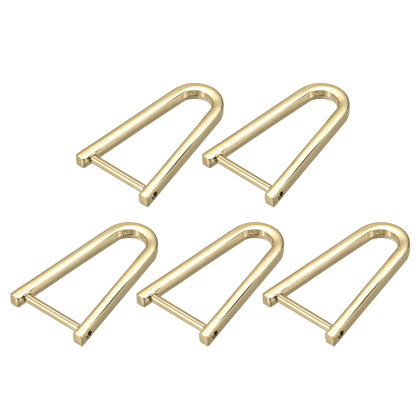 uxcell Uxcell D-Rings Screw in Shackle, 5Pcs 50mm Horseshoe U Shape D Ring for Bag DIY, Gold