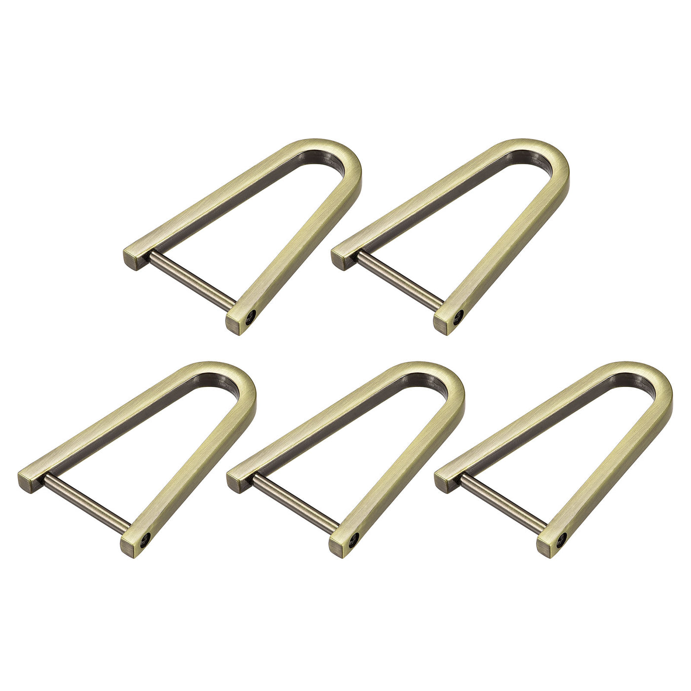 uxcell Uxcell D-Rings Screw in Shackle, 5Pcs 50mm Horseshoe U Shape D Ring for Bag DIY, Bronze