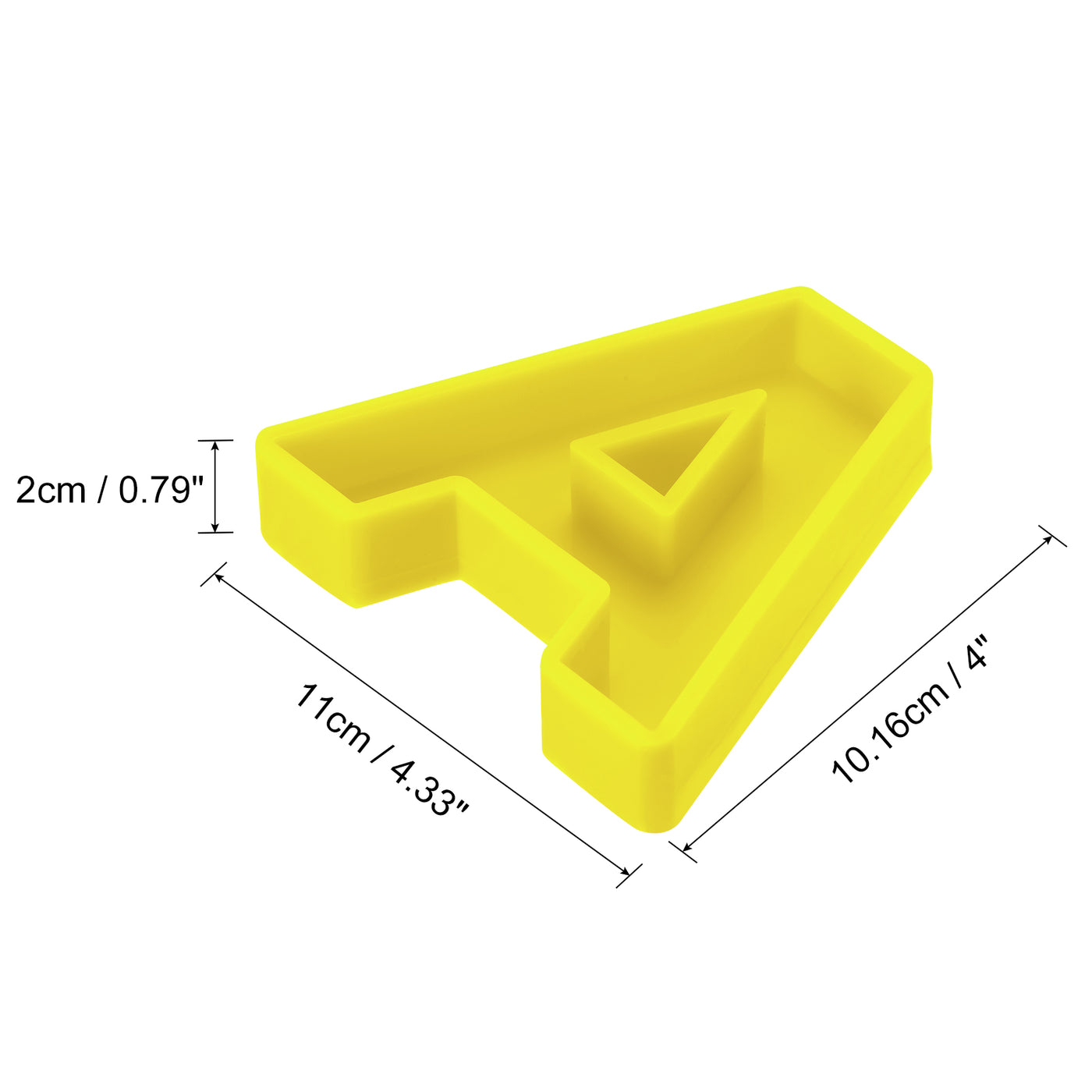 Harfington Silicone Resin Letter Mold 3D Mold for Epoxy Resin Art Large a Yellow 4inch