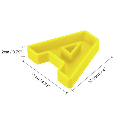 Harfington Silicone Resin Letter Mold 3D Mold for Epoxy Resin Art Large a Yellow 4inch