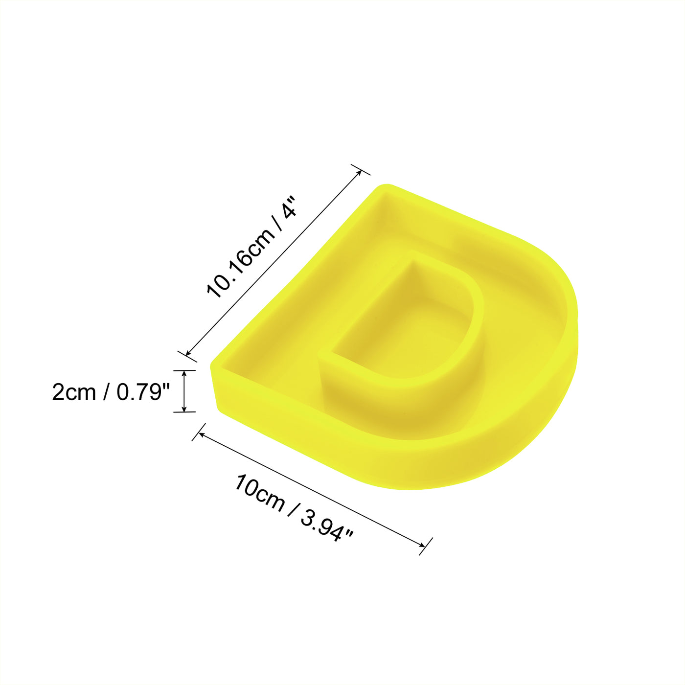 Harfington Silicone Resin Letter Mold 3D Mold for Epoxy Resin Art Large D Yellow 4inch