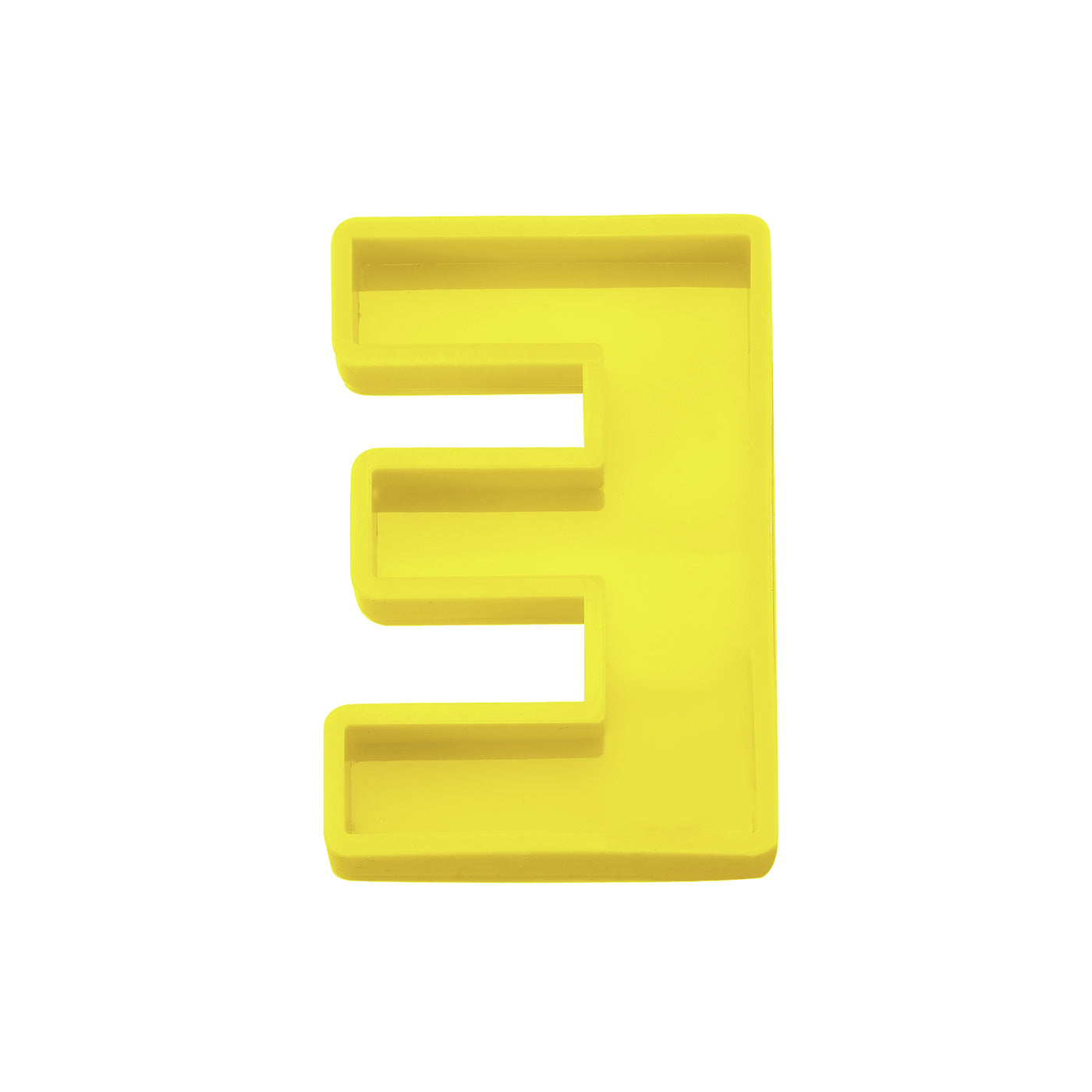 Harfington Silicone Resin Letter Mold 3D Mold for Epoxy Resin Art Large E Yellow 4inch