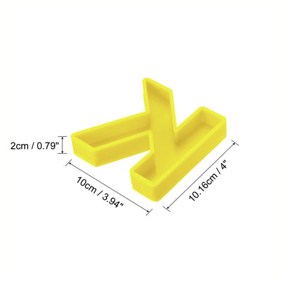 Harfington Silicone Resin Letter Mold 3D Mold for Epoxy Resin Art Large K Yellow 4inch