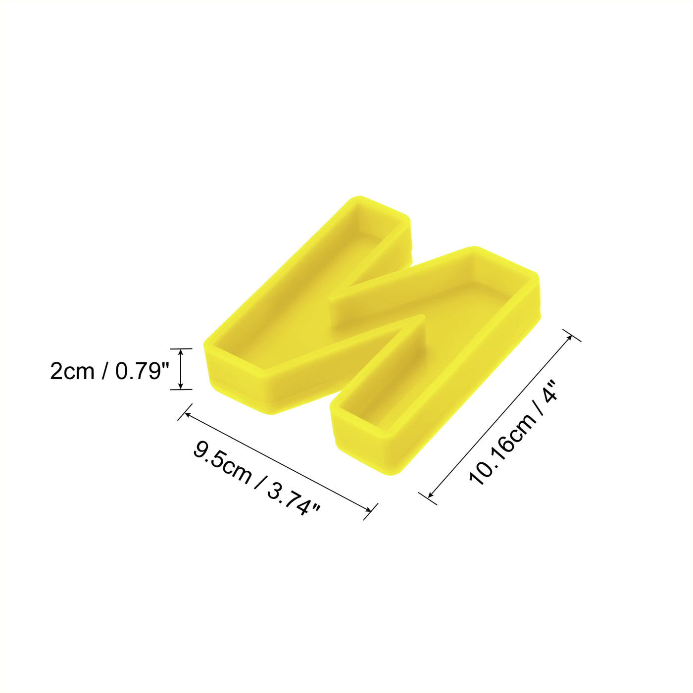 Harfington Silicone Resin Letter Mold 3D Mold for Epoxy Resin Art Large N Yellow 4inch