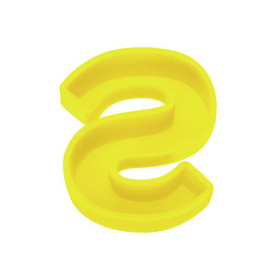 Harfington Silicone Resin Letter Mold 3D Mold for Epoxy Resin Art Large S Yellow 4inch