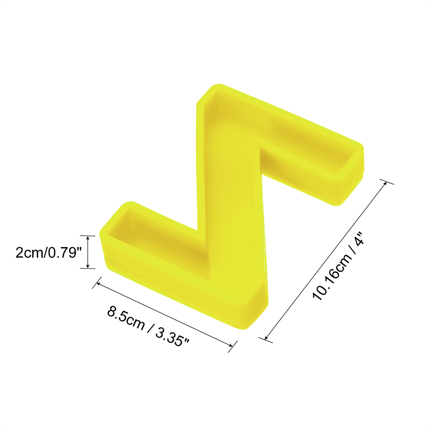 Harfington Silicone Resin Letter Mold 3D Mold for Epoxy Resin Art Large Z Yellow 4inch