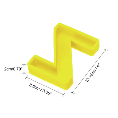 Harfington Silicone Resin Letter Mold 3D Mold for Epoxy Resin Art Large Z Yellow 4inch