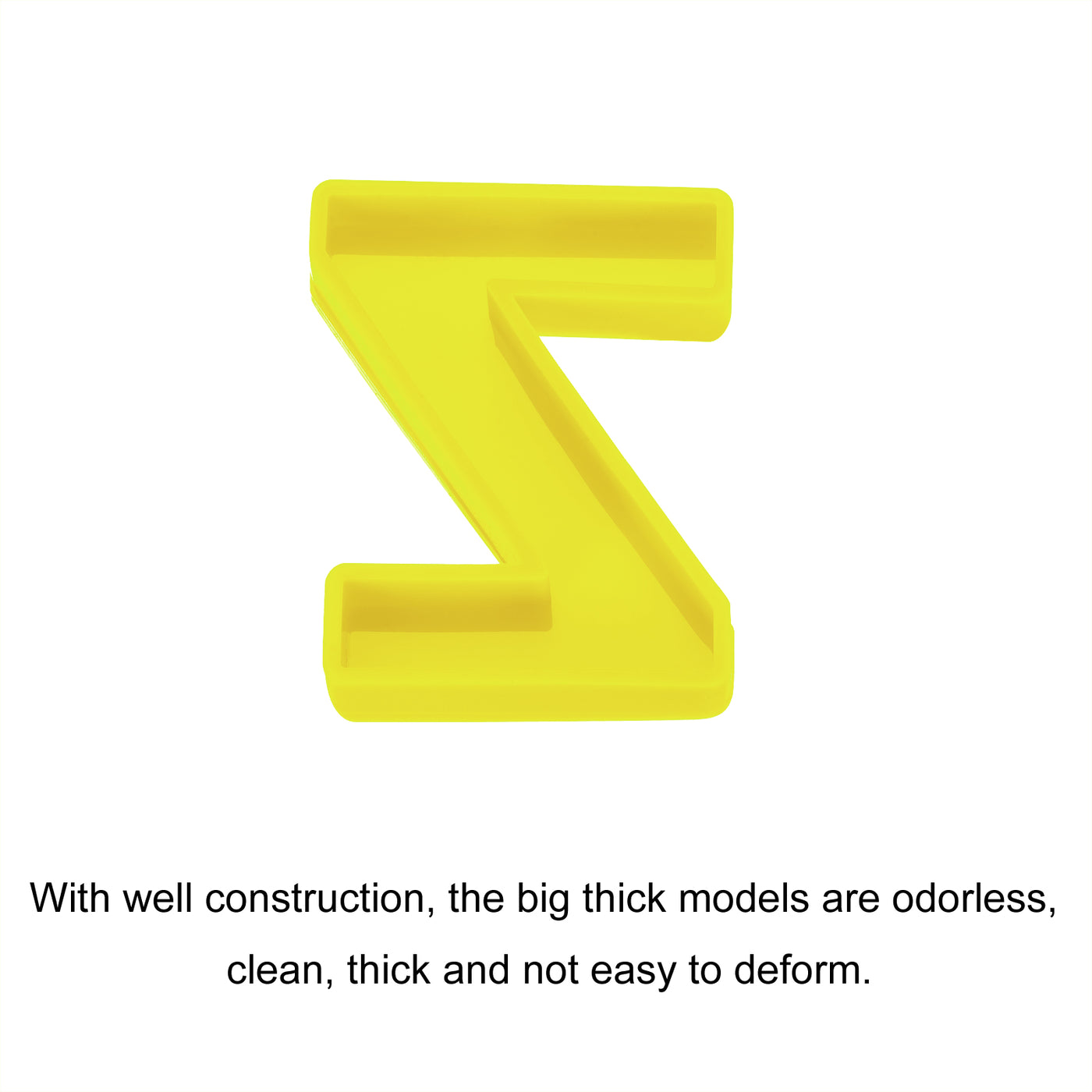 Harfington Silicone Resin Letter Mold 3D Mold for Epoxy Resin Art Large Z Yellow 4inch