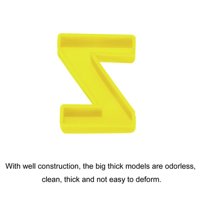 Harfington Silicone Resin Letter Mold 3D Mold for Epoxy Resin Art Large Z Yellow 4inch