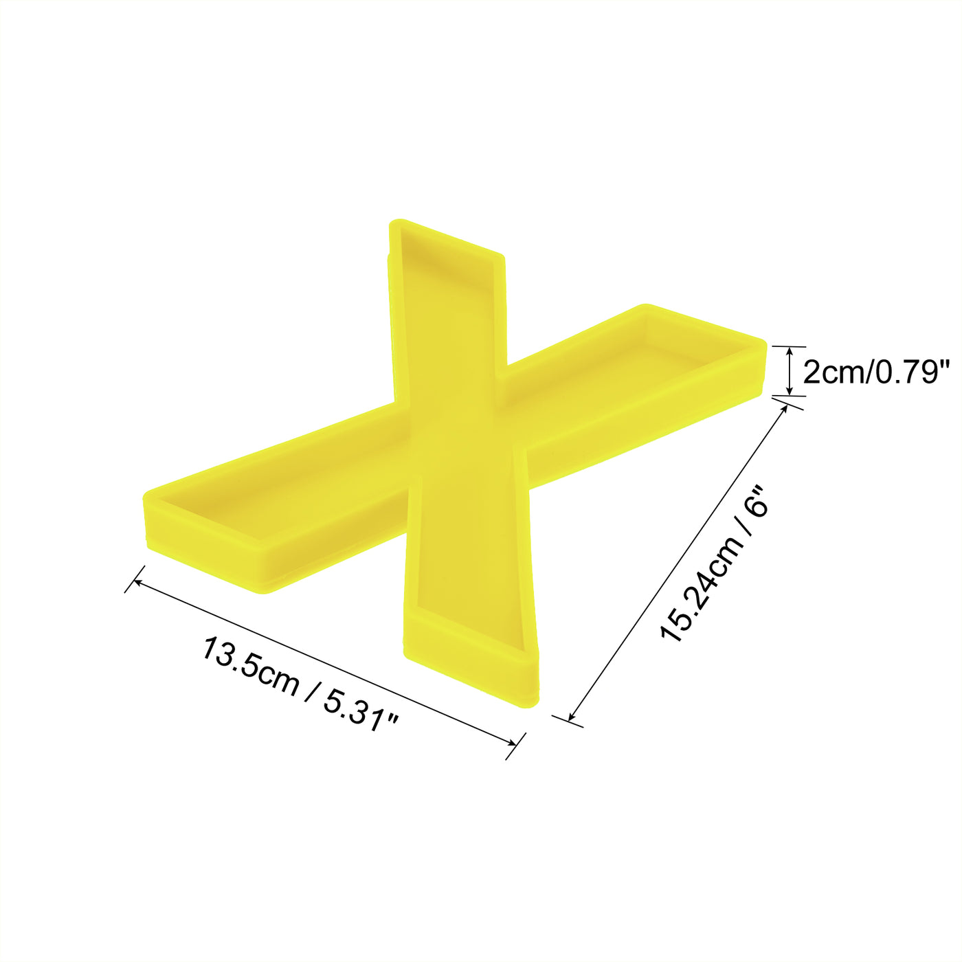 Harfington Silicone Resin Letter Mold 3D Mold for Epoxy Resin Art Large x Yellow 6inch