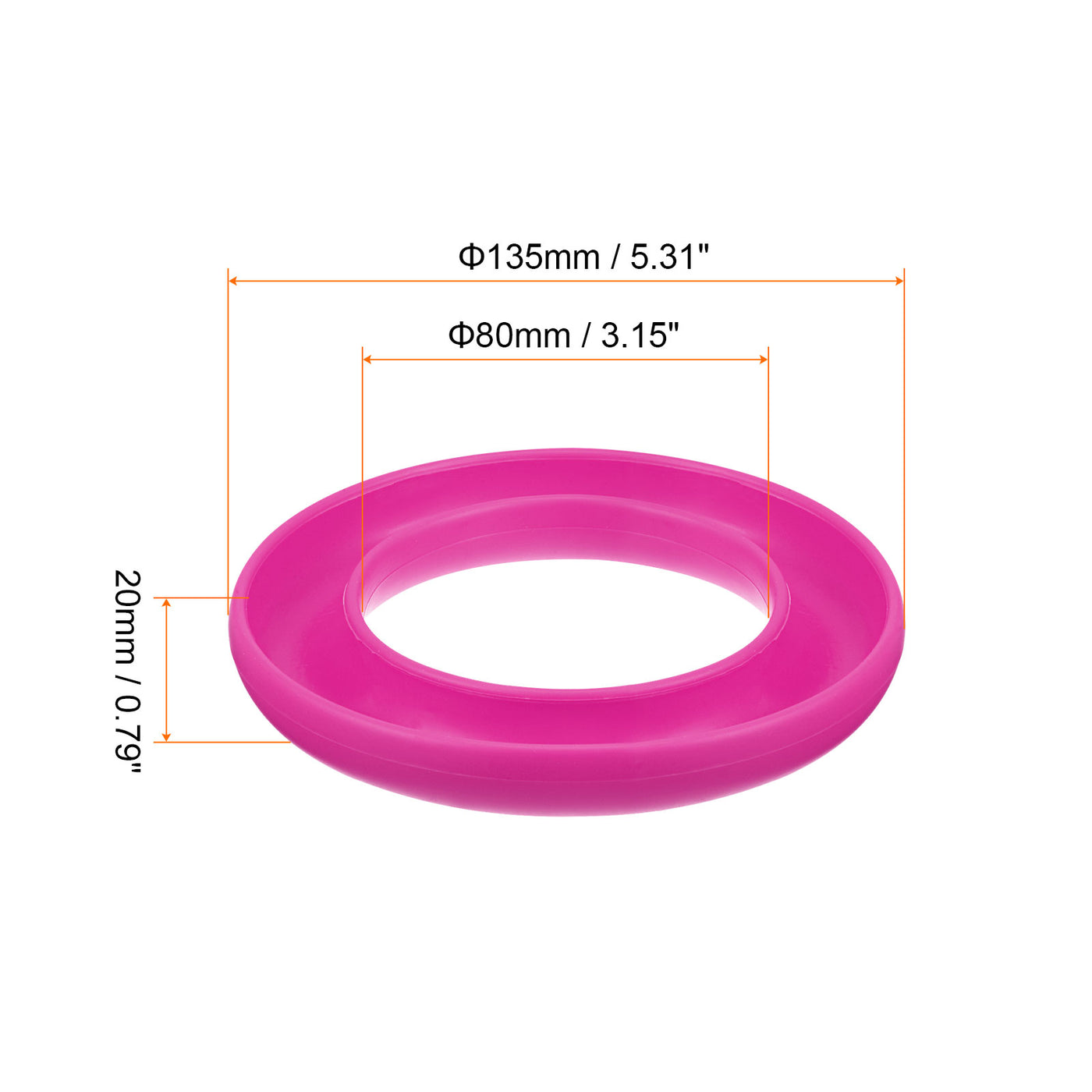 Harfington 2pcs Silicone Bobbins Ring Holder Sewing Machine Thread Spool Saver, Rose Red