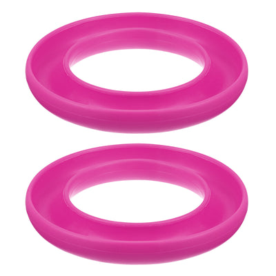 Harfington 2pcs Silicone Bobbins Ring Holder Sewing Machine Thread Spool Saver, Rose Red