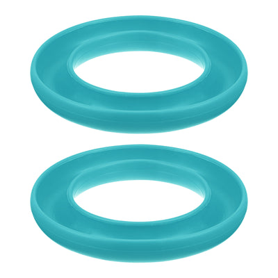 Harfington 2pcs Silicone Bobbins Ring Holder Sewing Machine Thread Spool Saver, Light Blue