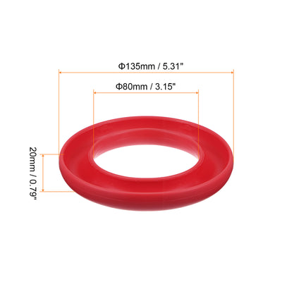 Harfington Silicone Bobbins Ring Holder Sewing Machine Thread Spool Saver, Red