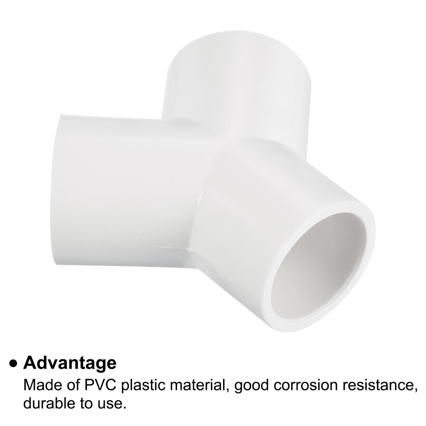 Harfington 20mm PVC Pipe Fittings 2pcs 3 Way Y Shape Water Joint Connectors Adapters