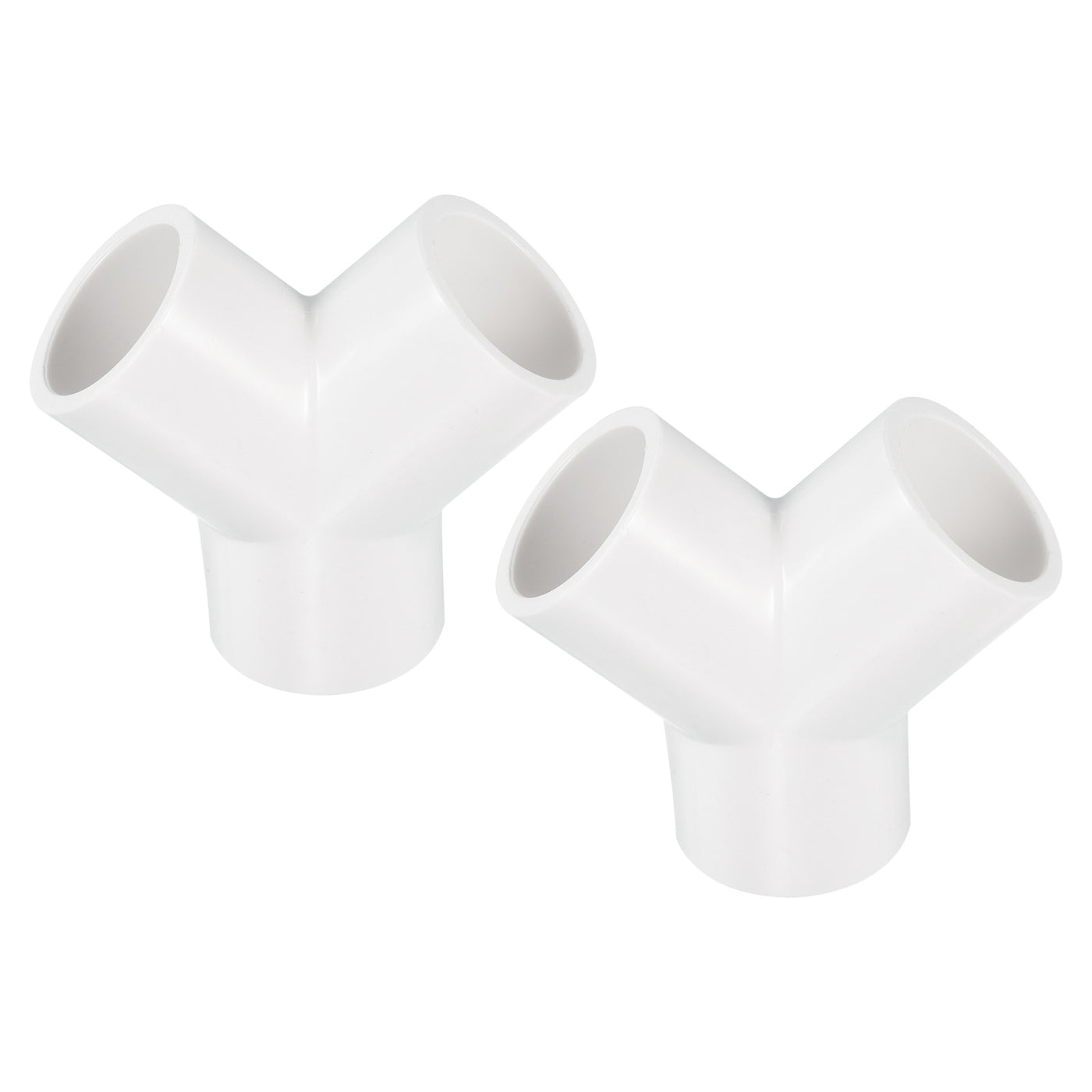 Harfington 20mm PVC Pipe Fittings 2pcs 3 Way Y Shape Water Joint Connectors Adapters