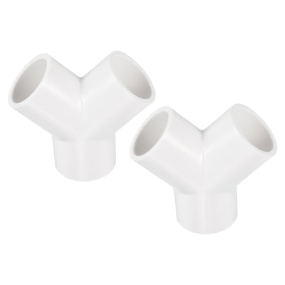 Harfington 0.8" PVC Rohrbeschläge 2Pack 3 Wege Y Form Wasserschlauch Verbindung für Garten