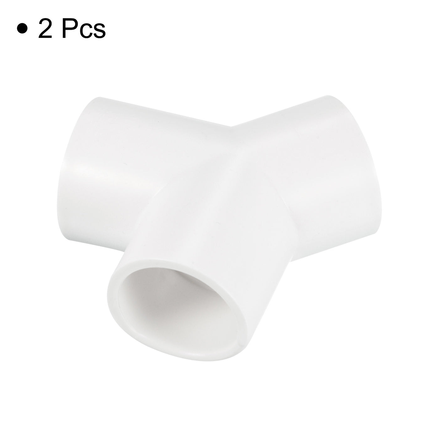 Harfington 25mm PVC Pipe Fittings 2pcs 3 Way Y Shape Water Joint Connectors Adapters