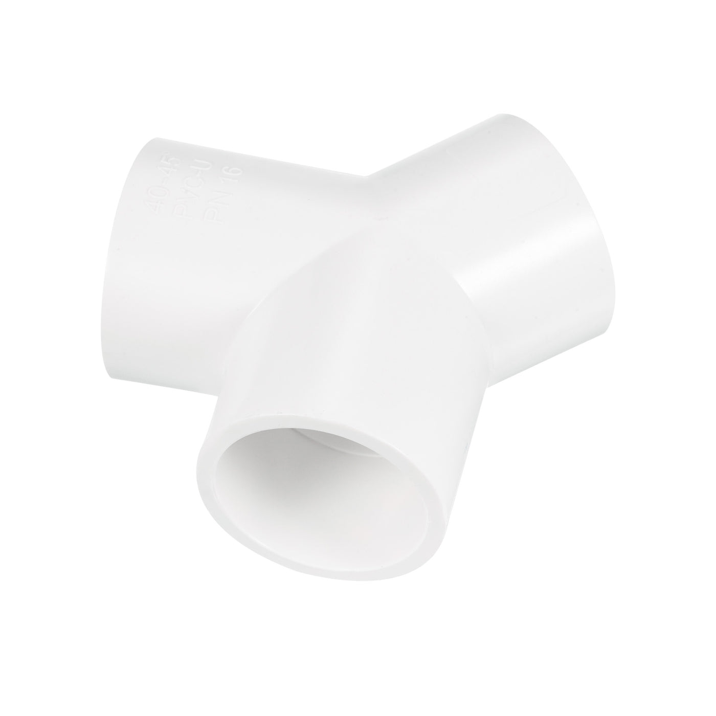 Harfington 40mm PVC Pipe Fittings 3 Way Y Shape Water Joint Connectors Adapters