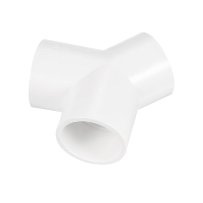 Harfington 40mm PVC Pipe Fittings 3 Way Y Shape Water Joint Connectors Adapters