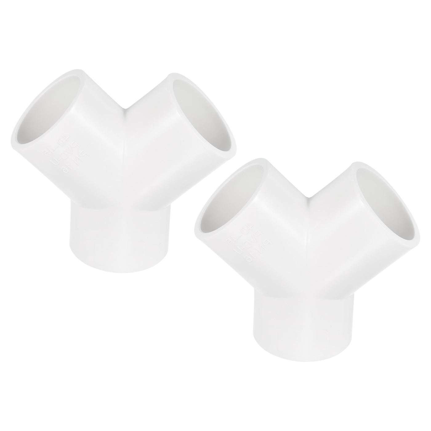 Harfington 1.57" PVC Rohrbeschläge 2Pack 3 Wege Y Form Wasserschlauch Verbindung für Garten