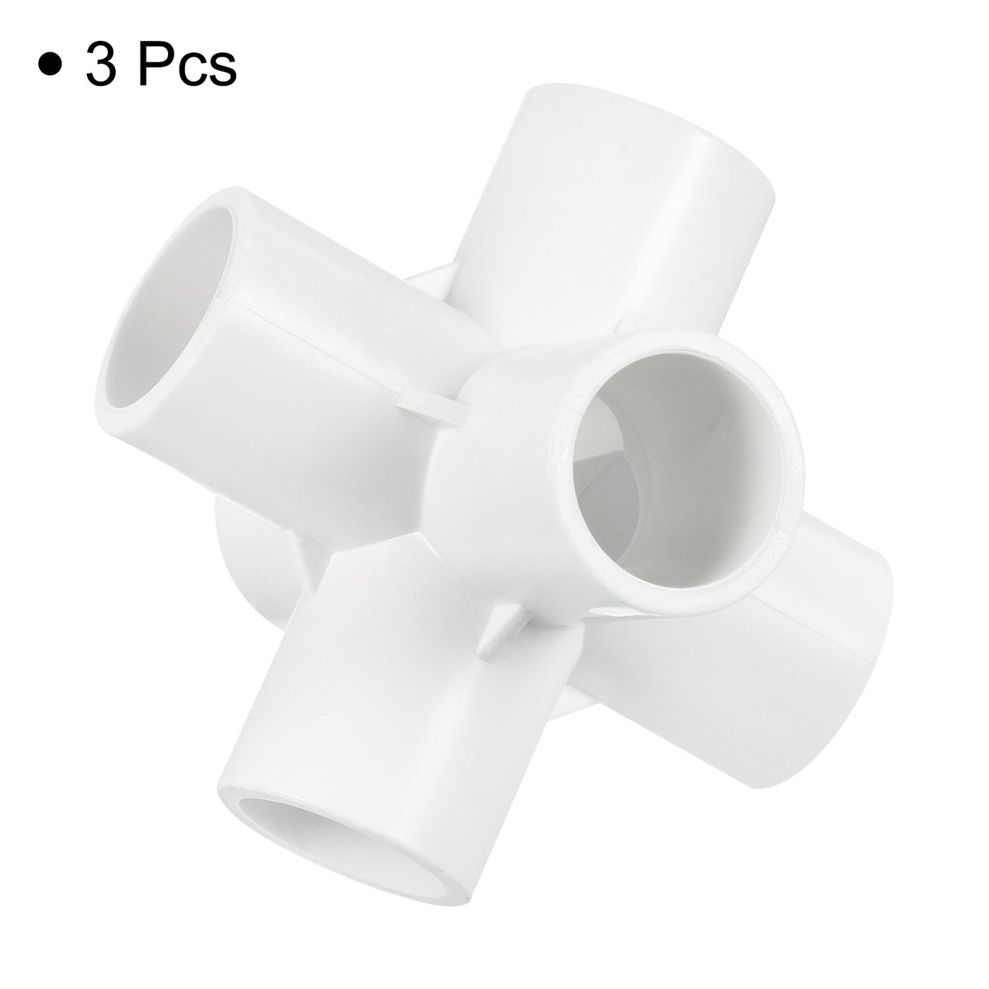 Harfington 20mm PVC Pipe Fittings 3pcs 6 Way Elbow Water Joint Connectors Adapters