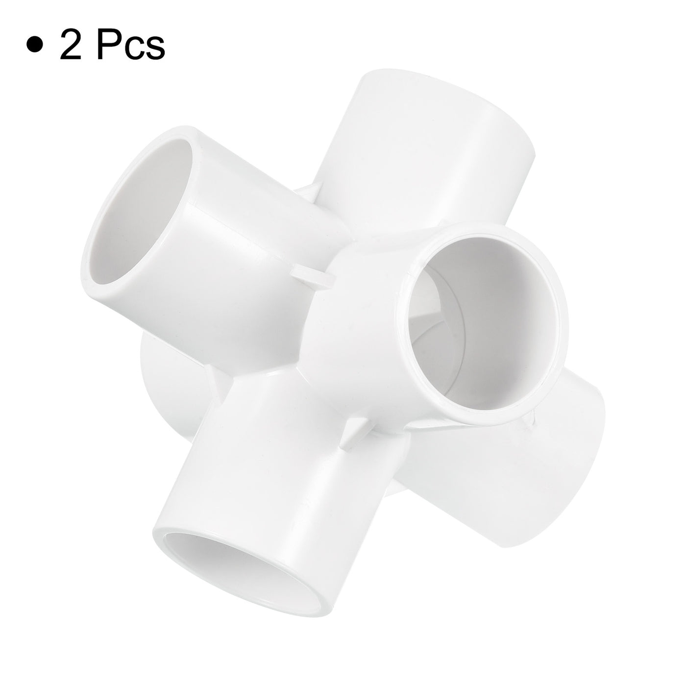 Harfington 25mm PVC Pipe Fittings 2pcs 6 Way Elbow Water Joint Connectors Adapters