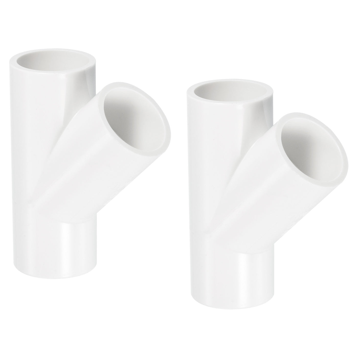 Harfington 20mm PVC Pipe Fittings 2pcs 3 Way 45 Degree Angle Water Joint Connectors Adapter