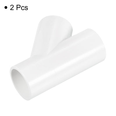 Harfington 1" PVC Rohrbeschläge 2Pack 3 Wege 45° Winkel Wasserschlauch Anschluss für Garten