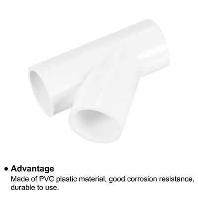 Harfington 1" PVC Rohrbeschläge 2Pack 3 Wege 45° Winkel Wasserschlauch Anschluss für Garten