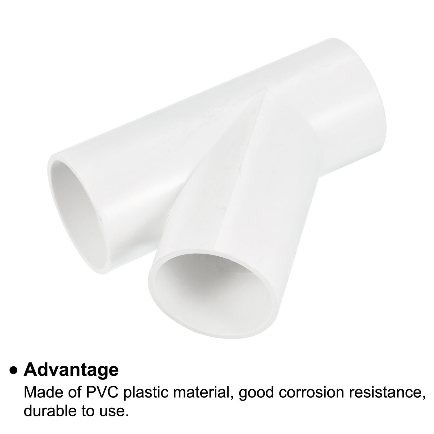 Harfington 40mm PVC Pipe Fittings 3 Way 45 Degree Angle Water Joint Connectors Adapters