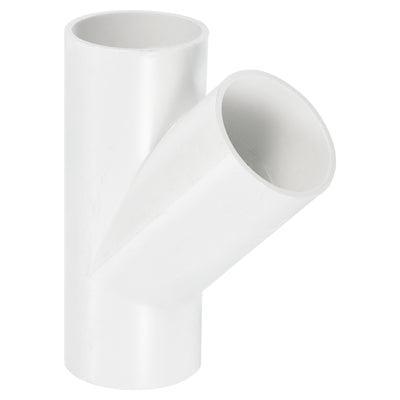 Harfington 40mm PVC Pipe Fittings 3 Way 45 Degree Angle Water Joint Connectors Adapters