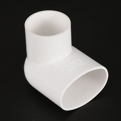 Harfington PVC Water Pipe 90 Degree Reducing Elbow Fitting 58x40mm ID Tube Reducer Connector Adapter, White Pack of 1