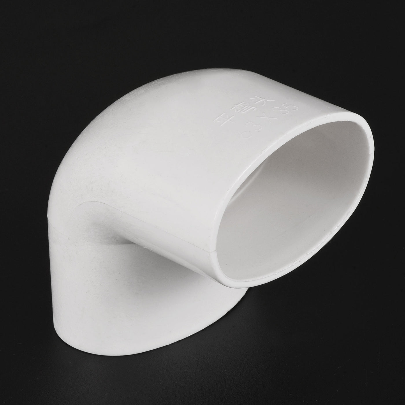 Harfington PVC Water Pipe 90 Degree Elbow Coupling Fitting 58x36mm ID Tube Oval End Connector Adapter, White Pack of 1