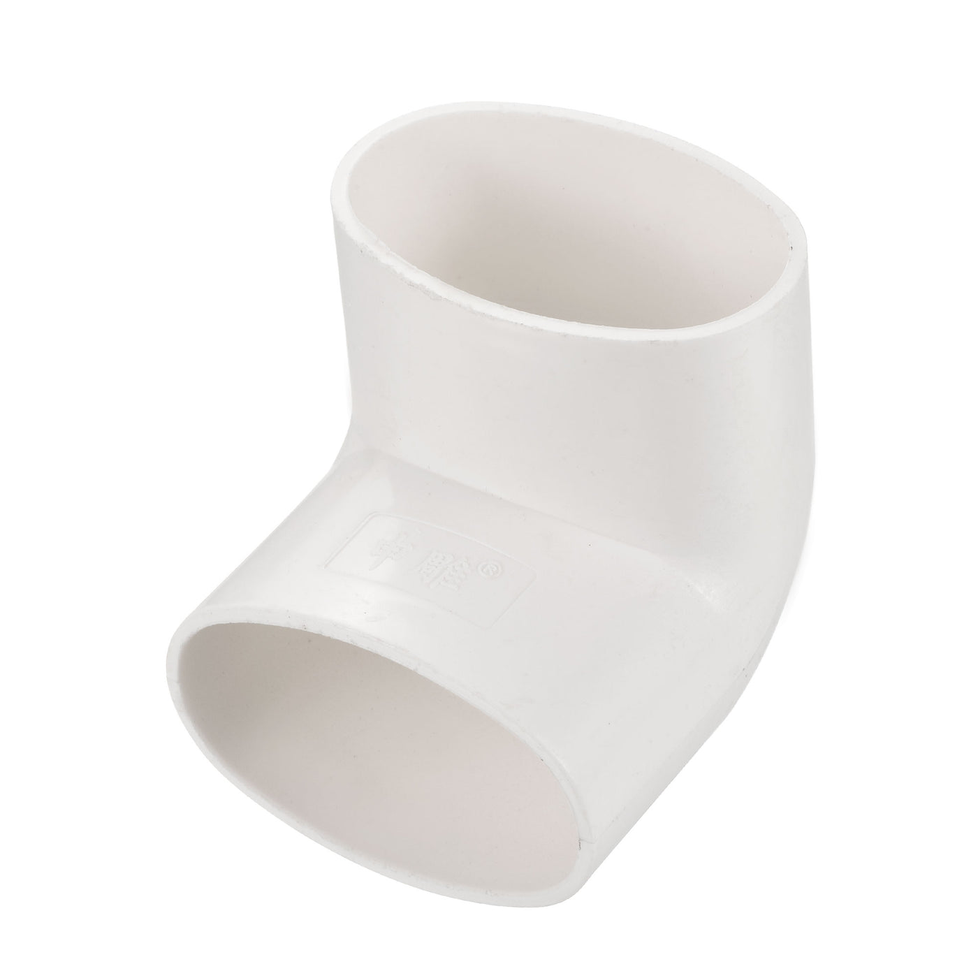 Harfington PVC Water Pipe 90 Degree Elbow Coupling Fitting 58x36mm ID Tube Oval End Connector Adapter, White Pack of 1