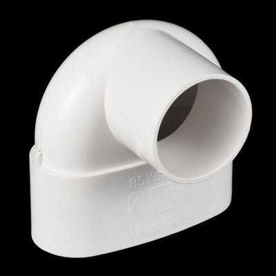 Harfington PVC Water Pipe 90 Degree Reducing Elbow Coupling Fitting 85x40mm ID Tube Reducer Connector Adapter, White Pack of 1