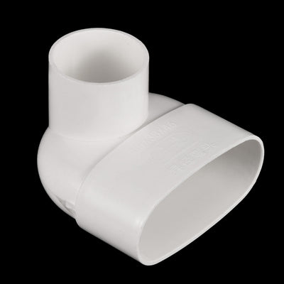 Harfington PVC Water Pipe 90 Degree Reducing Elbow Coupling Fitting 85x40mm ID Tube Reducer Connector Adapter, White Pack of 1