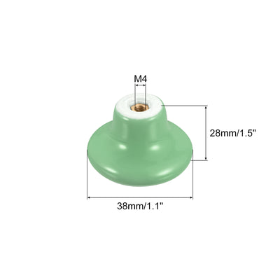 Harfington Uxcell 6Stk. Keramik Schubladenknöpfe Vintage Kommoden Pilzform 1,1"x1,5" grün