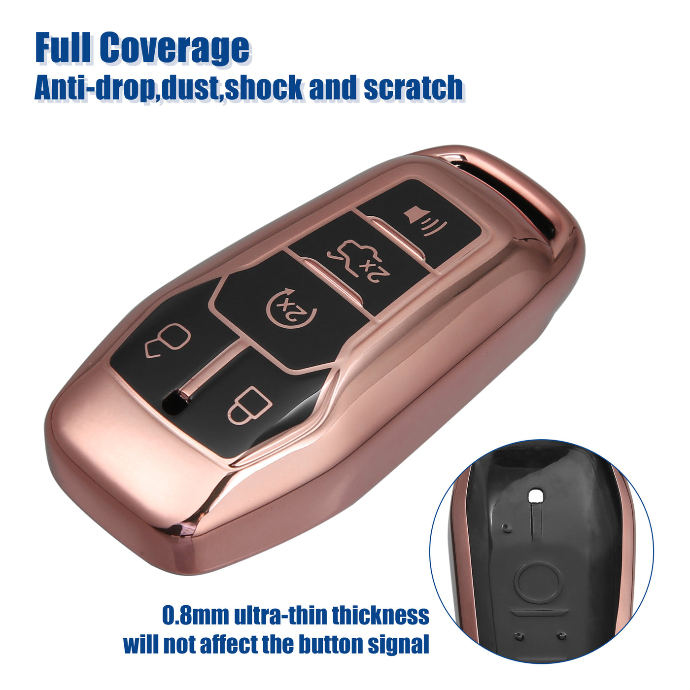 ACROPIX Remote Key Fob Case Cover Fit for Ford Focus - Pack of 1 Pink